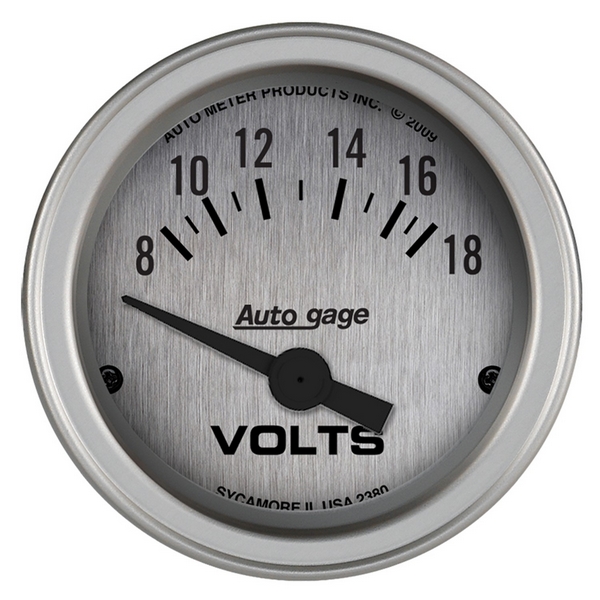 2-1/16" VOLTMETER, 8-18V, AUTO GAGE